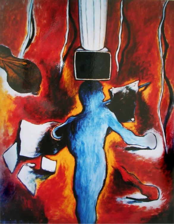 (T0191) Nomade 3, 1991, acrylique sur toile, 146 x 114 cm