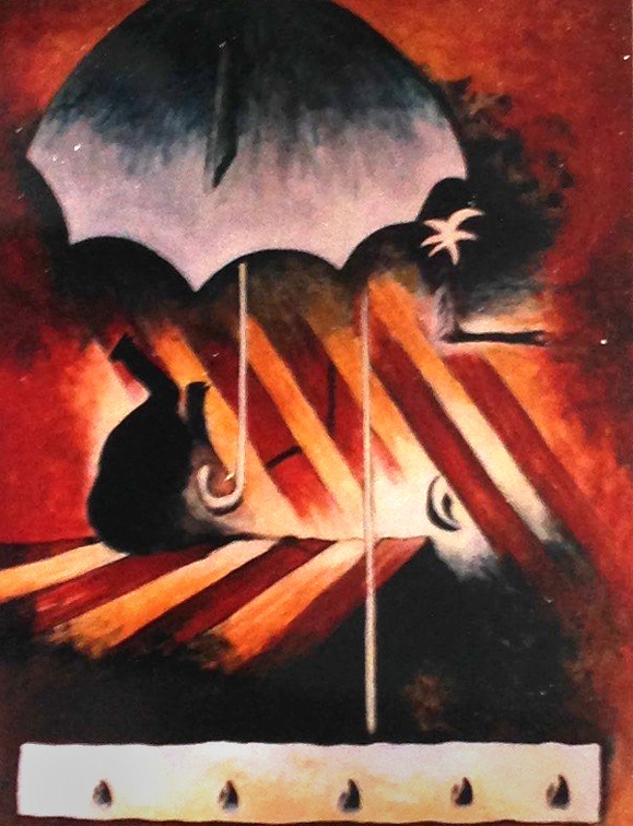 (T0193) Parasol, 1991, acrylique sur toile, 146 x 114 cm
