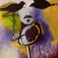 (T0200) Autoportrait 2, 1992, acrylique sur toile, 46 x 38 cm