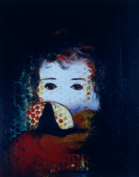 (T0215) Portrait (Sylvie), 1992, acrylique sur toile, 46 x 38 cm