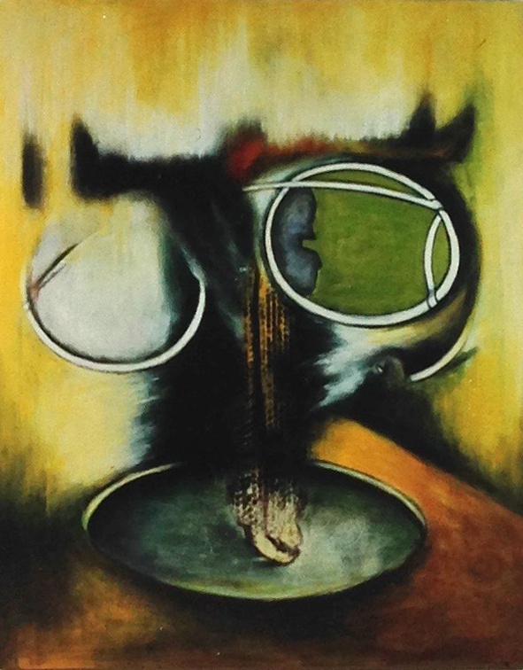 (T0223) Binocle, 1993, acrylique sur toile, 146 x 114 cm