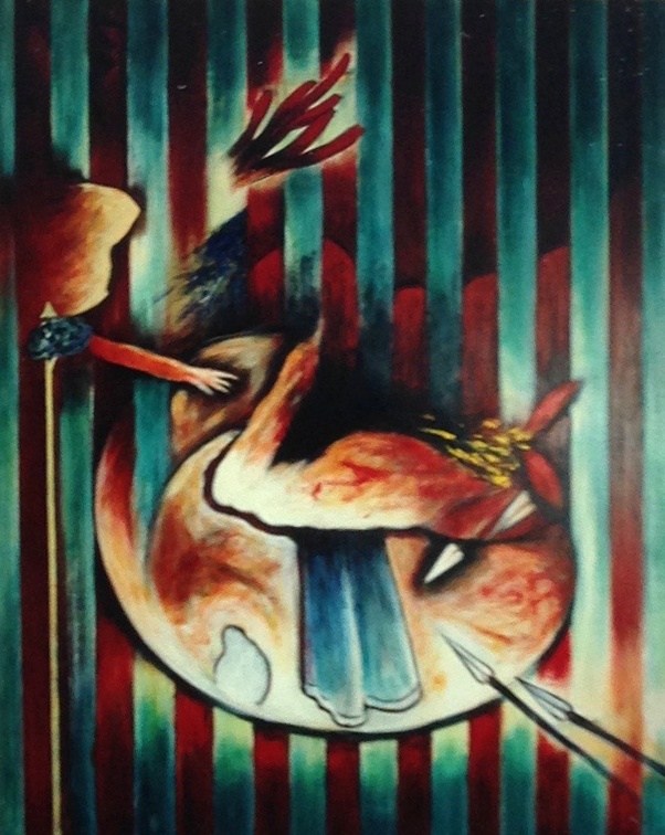 (T0234) Passion 3, 1993, acrylique sur toile, 146 x 114 cm (20418 visites) (T0234) Passion 3, 1993, acrylique sur toile, 146 x 114 cm