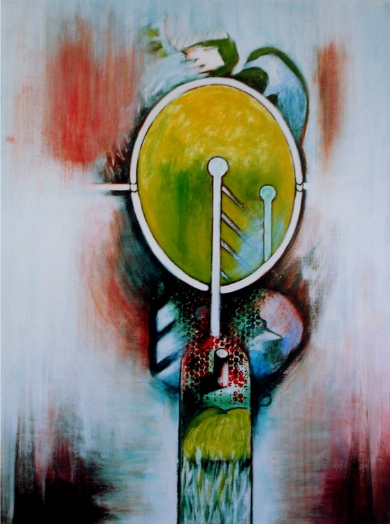 (T0236) Vertige, 1993, acrylique sur toile, 130 x 97 cm (24291 visites) (T0236) Vertige, 1993, acrylique sur toile, 130 x 97 cm
