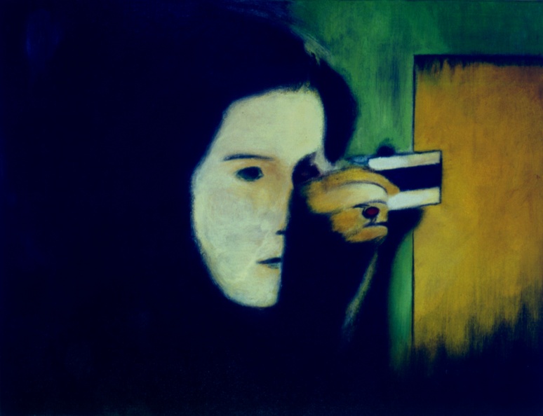 (T0243) Portrait 3 (Dominique), 1994, acrylique sur toile, 27 x 35 cm.jpg