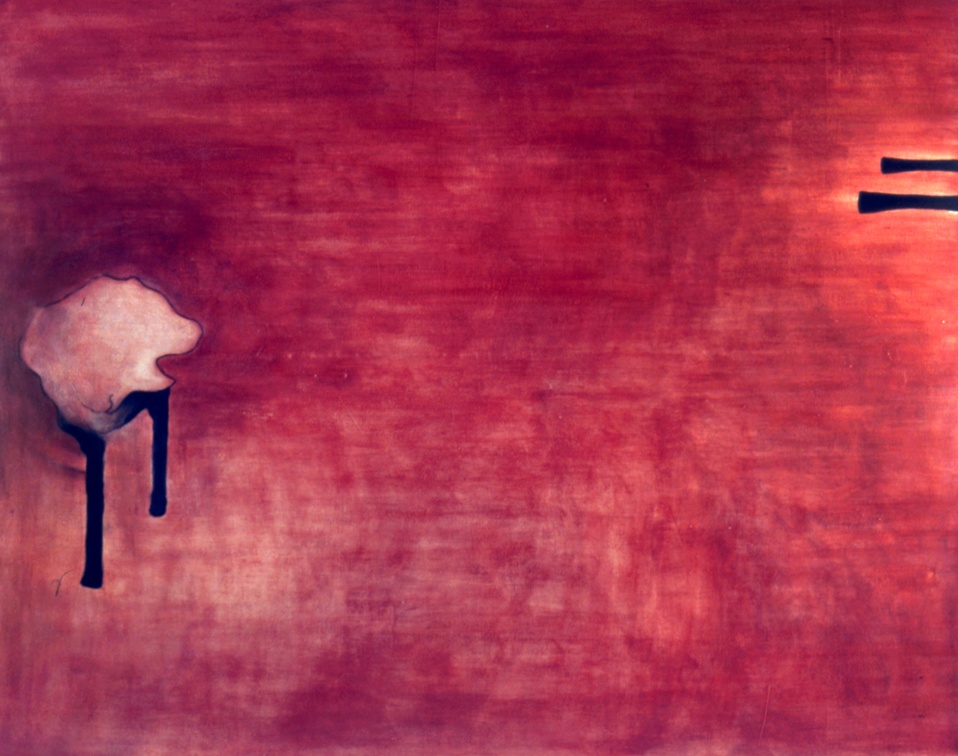 (T0249) Chien, 1995, acrylique sur toile, 114 x 146 cm