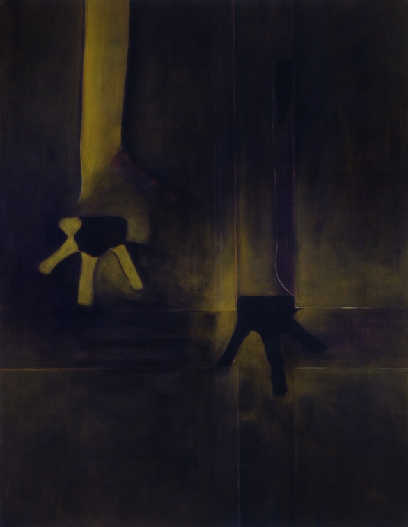 (T0258) Trépied 3, 1995, acrylique sur toile, 146 x 114 cm (3083 visites) (T0258) Trépied 3, 1995, acrylique sur toile, 146 x 114 cm
