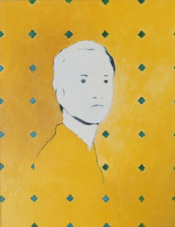 (T0261) Autoportrait 2, 1996, acrylique sur toile, 35 x 27 cm (4710 visites) (T0261) Autoportrait 2, 1996, acrylique sur toile, 35 x 27 cm