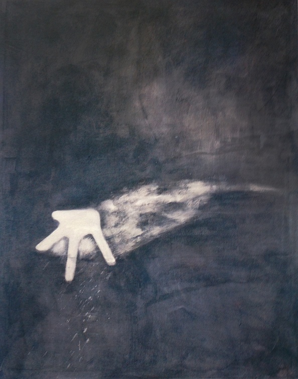 (T0266) Trépied, 1996, acrylique sur toile, 146 x 114 cm (20055 visites) (T0266) Trépied, 1996, acrylique sur toile, 146 x 114 cm