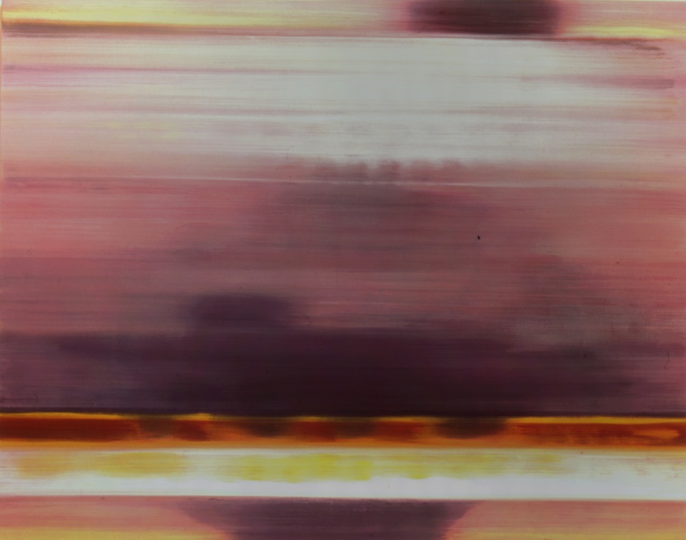 (T0277) Deux ombres ferrées, 1999, acrylique sur toile, 130 x 162 cm (5551 visites) (T0277) Deux ombres ferrées, 1999, acrylique sur toile, 130 x 162 cm