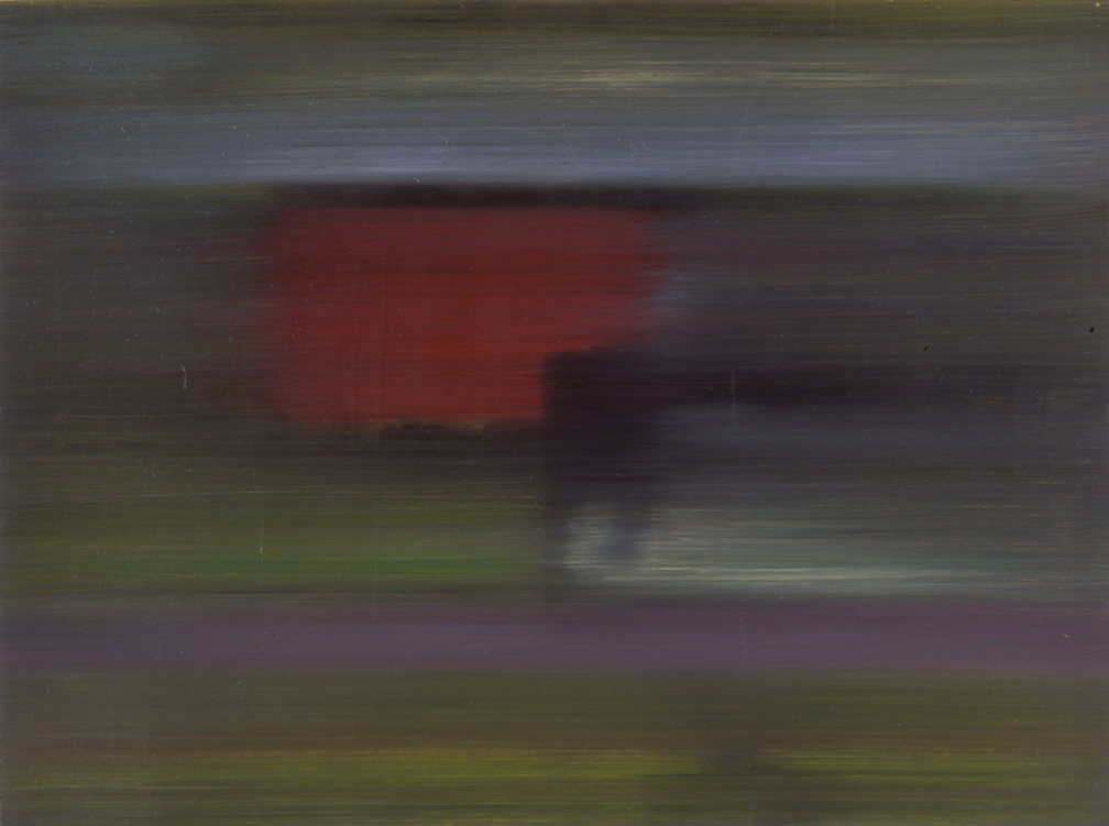 (T0300) Déplacement, 2000, acrylique sur toile, 24 x 33 cm