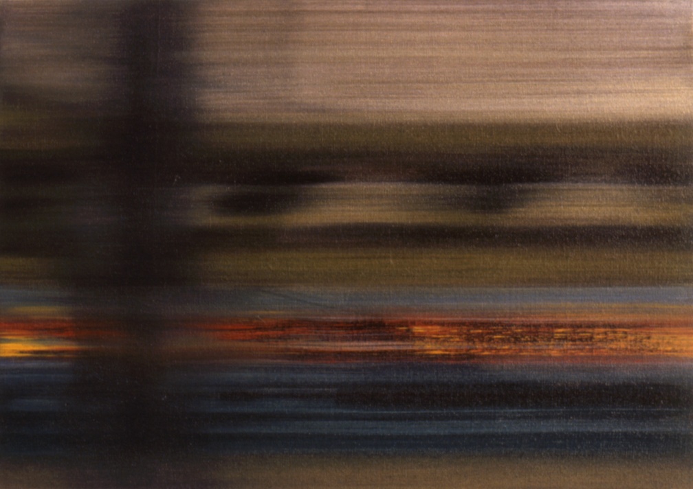 (T0318) Paris-Genève 2, 2000, acrylique sur toile, 19 x 27 cm
