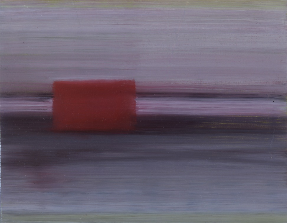 (T0344) Rectangle rouge, 2000, acrylique sur toile, 27 x 35 cm (1768 visites) (T0344) Rectangle rouge, 2000, acrylique sur toile, 27 x 35 cm