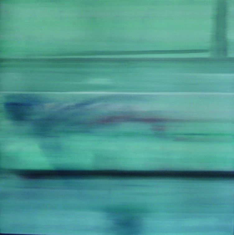 (T0379) Apnée, 2002, acrylique sur toile, 130 x 130 cm