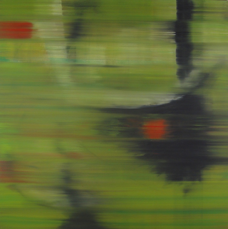 (T0387) Carré à quatre, 2002, acrylique sur toile, 150 x 150 cm