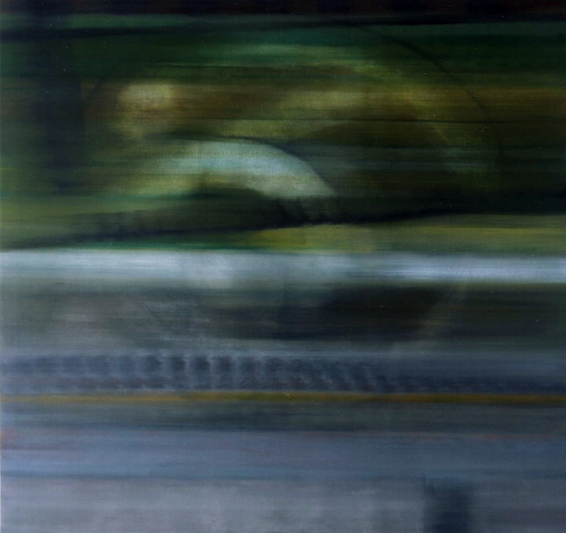 (T0395) Deux roues 3, 2002, acrylique sur toile, 200 x 200 cm (1551 visites) (T0395) Deux roues 3, 2002, acrylique sur toile, 200 x 200 cm