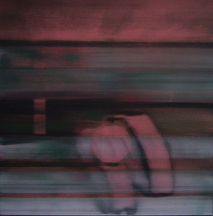 (T0448) Brève traversée, 2003, acrylique sur toile, 100 x 100 cm (39082 visites) (T0448) Brève traversée, 2003, acrylique sur toile, 100 x 100 cm