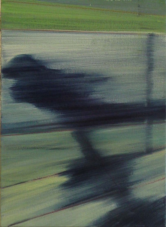 (T0464) Diagonale, 2003, acrylique sur toile, 33 x 24 cm