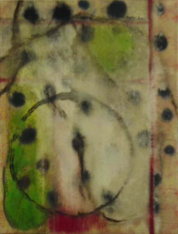 (T0467) En ce jardin 14, 2003, acrylique sur toile, 35 x 27 cm (1274 visites) (T0467) En ce jardin 14, 2003, acrylique sur toile, 35 x 27 cm