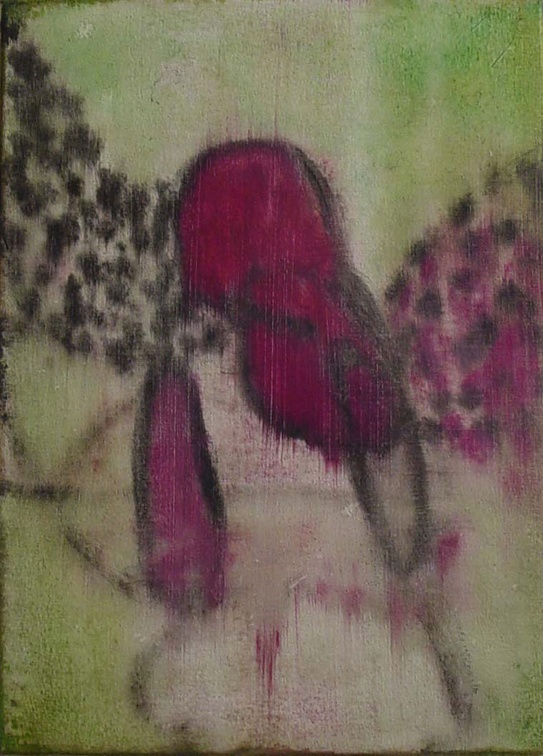 (T0493) Please 9, 2003, acrylique sur toile, 27 x 19 cm (1305 visites) (T0493) Please 9, 2003, acrylique sur toile, 27 x 19 cm