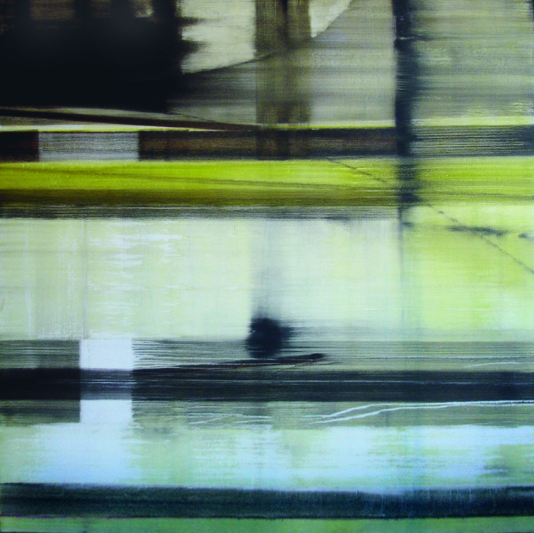 (T0496) Sur la route de Césanne, 2003, acrylique sur toile, 200 x 200 cm, collection privée