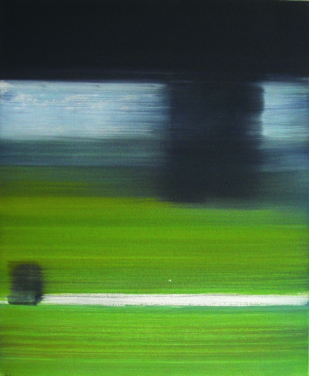 (T0497) Temps donné, 2003, acrylique sur toile, 46 x 38 cm (8430 visites) (T0497) Temps donné, 2003, acrylique sur toile, 46 x 38 cm