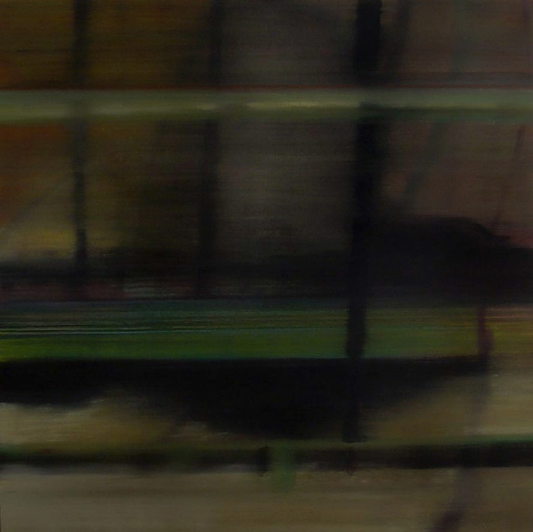 (T0503) Traversée, 2003, acrylique sur toile, 100 x 100 cm (1362 visites) (T0503) Traversée, 2003, acrylique sur toile, 100 x 100 cm