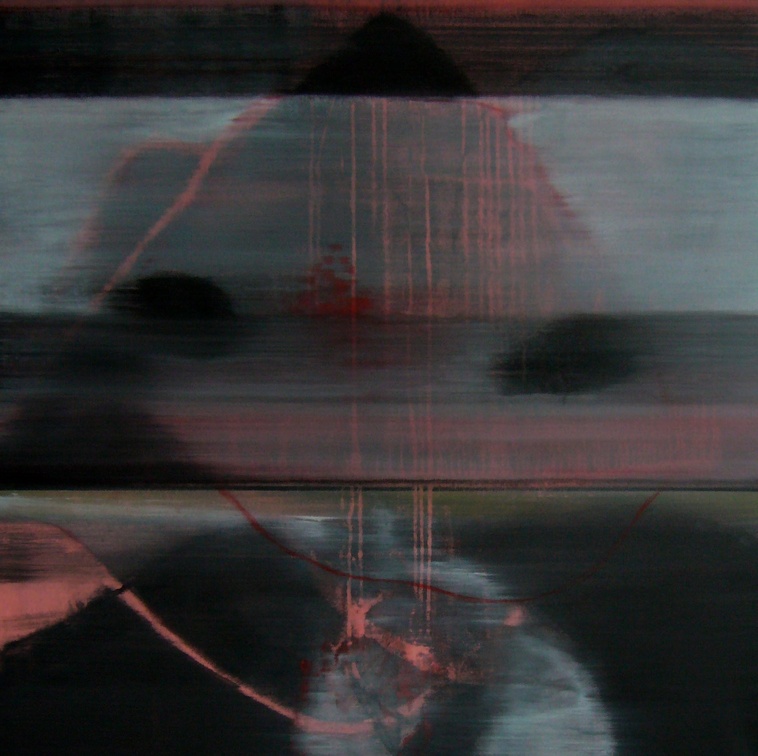 (T0505) Traversée 5, 2003, acrylique sur toile, 100 x 100 cm (42851 visites) (T0505) Traversée 5, 2003, acrylique sur toile, 100 x 100 cm