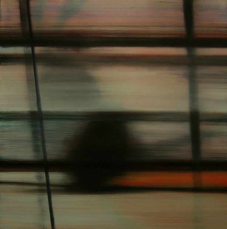(T0506) Traversée 6, 2003, acrylique sur toile, 100 x 100 cm