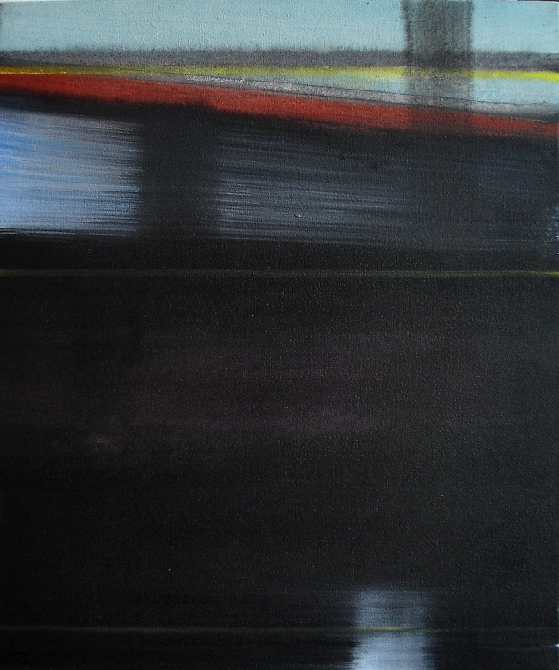 (T0509) Trottoir 2, 2003, acrylique sur toile, 46 x 38 cm (9679 visites) (T0509) Trottoir 2, 2003, acrylique sur toile, 46 x 38 cm
