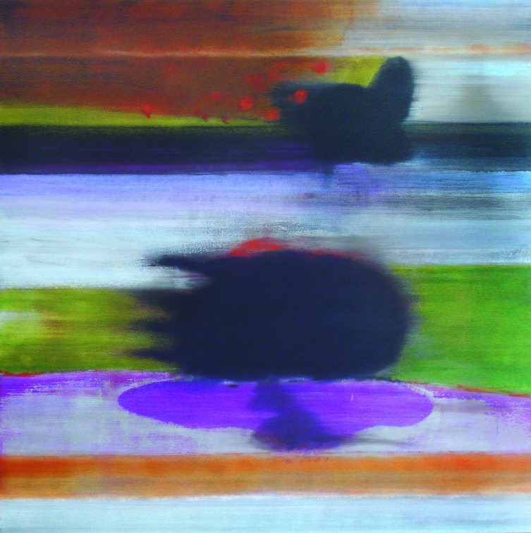 (T0518) Chute, 2004, acrylique sur toile, 130 x 130 cm (9866 visites) (T0518) Chute, 2004, acrylique sur toile, 130 x 130 cm