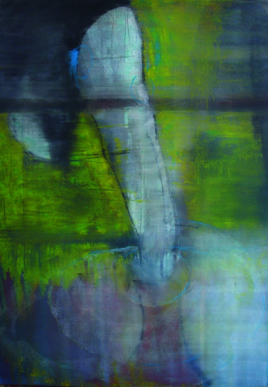 (T0519) Coureuse, 2004, acrylique sur toile, 162 x 114 cm (9922 visites) (T0519) Coureuse, 2004, acrylique sur toile, 162 x 114 cm