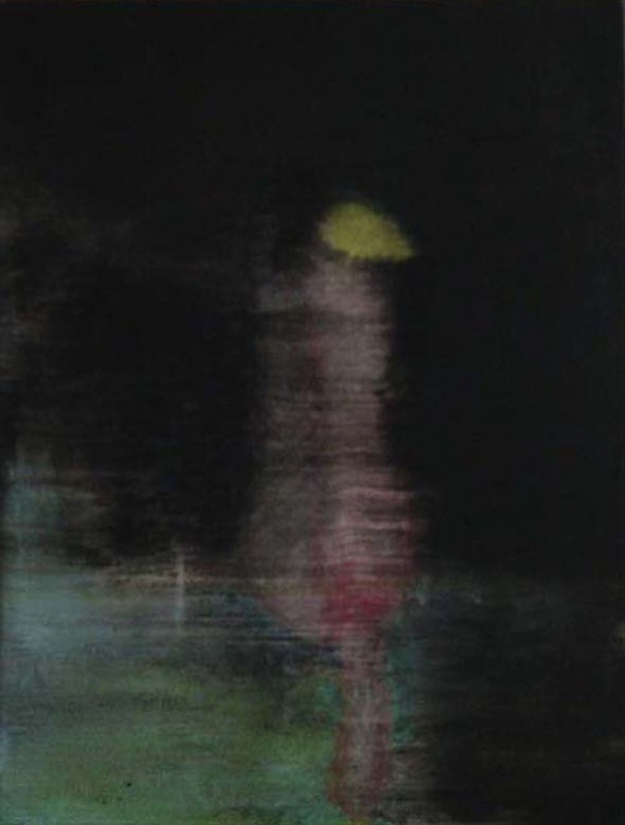 (T0536) En ce jardin 13, 2004, acrylique sur toile, 35 x 27 cm