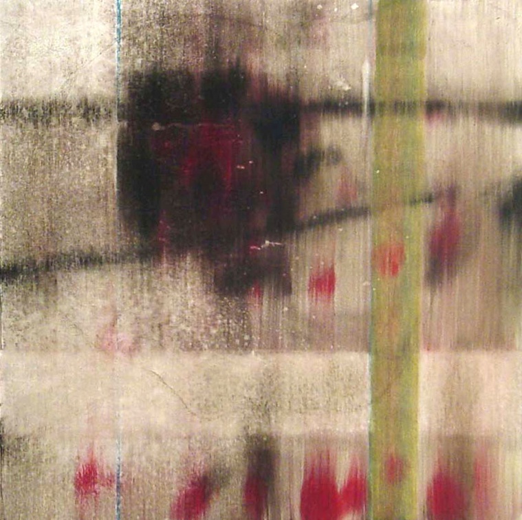 (T0541) En ce jardin 21, 2004, acrylique sur toile, 60 x 60 cm