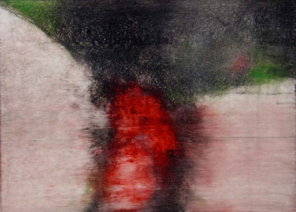 (T0544) En ce jardin o, 2004, acrylique sur toile, 24 x 35 cm (2270 visites) (T0544) En ce jardin o, 2004, acrylique sur toile, 24 x 35 cm