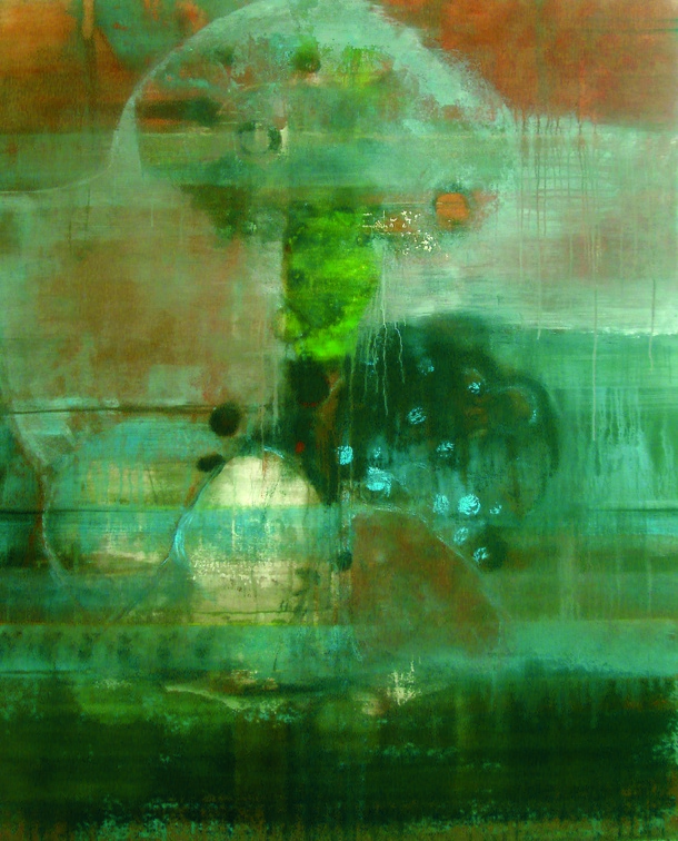 (T0549) Méduse, 2004, acrylique sur toile, 162 x 130 cm