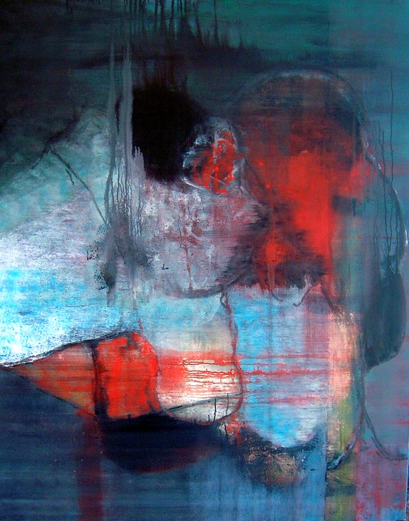 (T0550) Méduse 2, 2004, acrylique sur toile, 162 x 130 cm (2295 visites) (T0550) Méduse 2, 2004, acrylique sur toile, 162 x 130 cm
