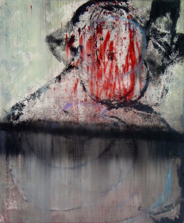 (T0553) Outrage, 2004, acrylique sur toile, 46 x 38 cm