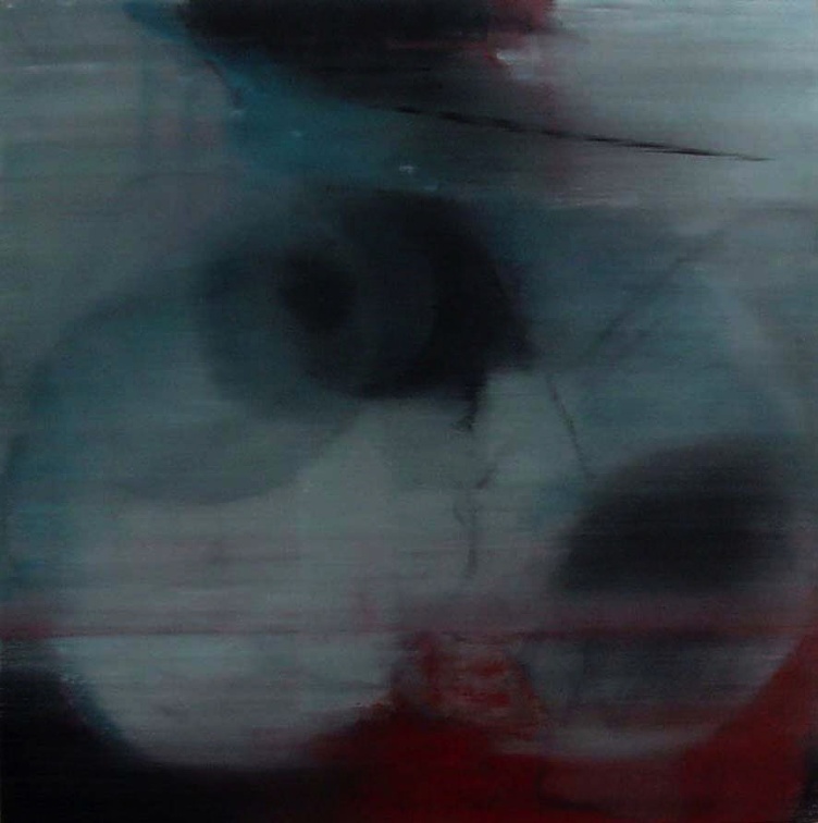 (T0564) Traversée 4, 2004, acrylique sur toile, 100 x 100 cm (2207 visites) (T0564) Traversée 4, 2004, acrylique sur toile, 100 x 100 cm