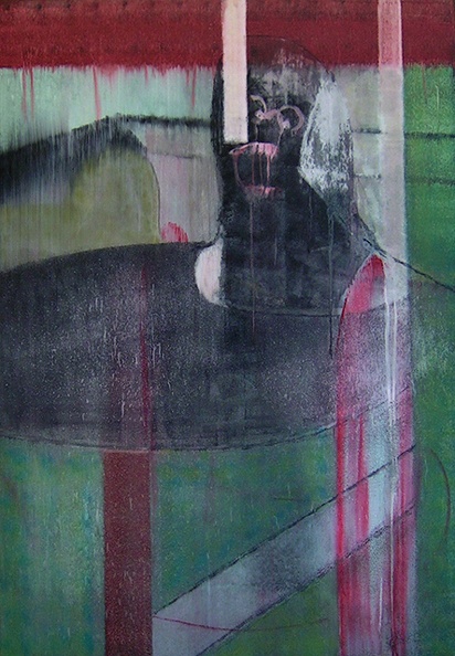 (T0569) A man in a room 4, 2005, acrylique sur toile, 146 x 114 cm.jpg