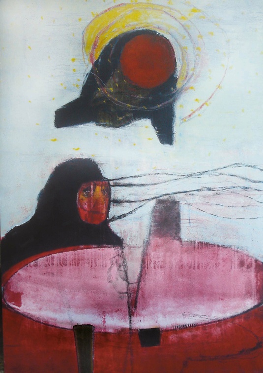 (T0573) La honte, 2005, acrylique sur toile, 146 x 114 cm (12532 visites) (T0573) La honte, 2005, acrylique sur toile, 146 x 114 cm