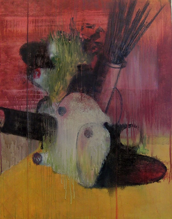 (T0582) War, 2005, acrylique sur toile, 146 x 114 cm