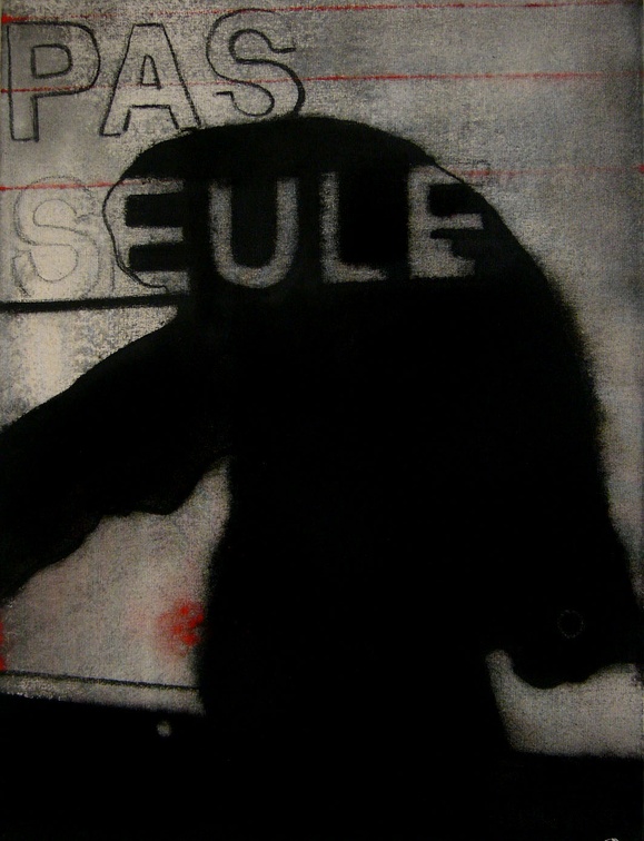 (T0606) Pas seule, 2006, acrylique sur toile, 92 x 73 cm