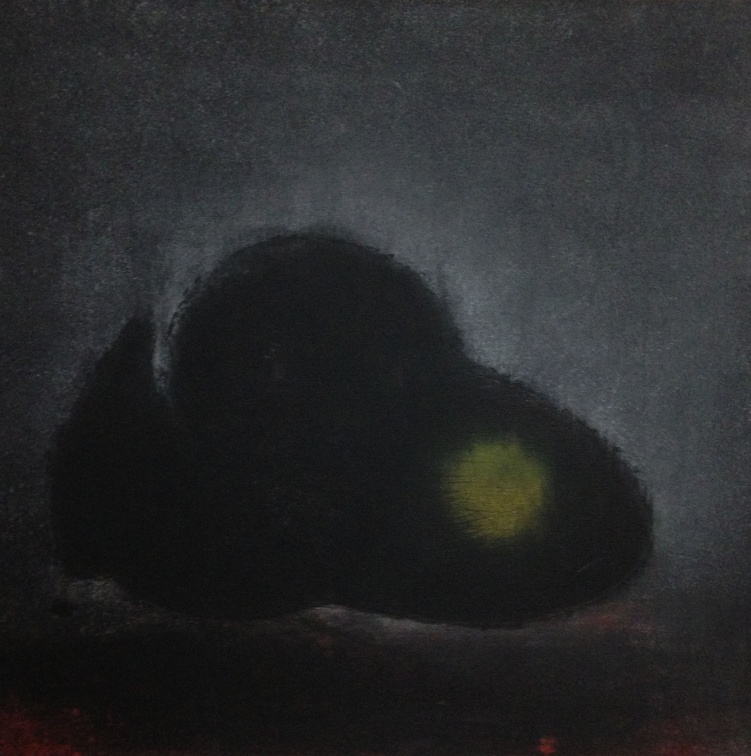(T0610) Une forme la nuit, 2006, acrylique sur toile, 50 x 50 cm (44346 visites) (T0610) Une forme la nuit, 2006, acrylique sur toile, 50 x 50 cm