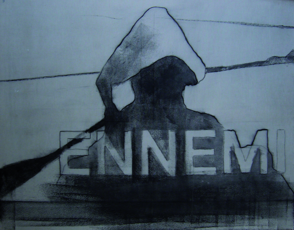 (T0648) Ennemi, 2008, acrylique sur toile, 114 x 146 cm (34696 visites) (T0648) Ennemi, 2008, acrylique sur toile, 114 x 146 cm