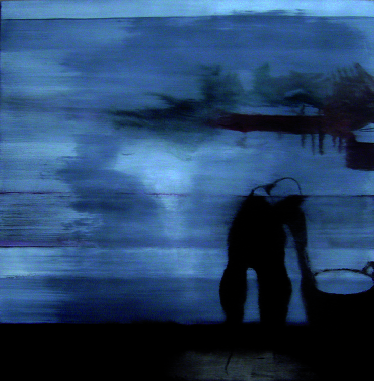 (T0659) La Roumaine, 2008, acrylique sur toile, 130 x 130 cm, collection privée (19140 visites) (T0659) La Roumaine, 2008, acrylique sur toile, 130 x 130 cm, collection privée