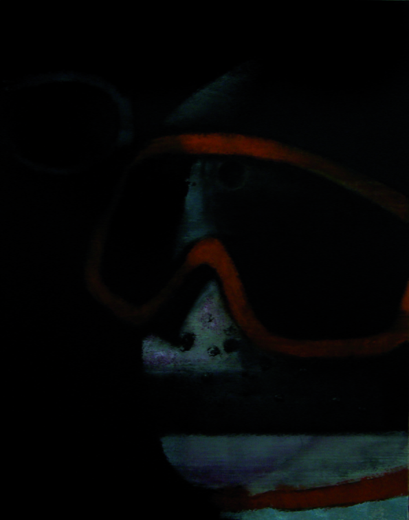 (T0670) Masque rouge, 2008, acrylique sur toile, 92 x 73 cm (22215 visites) (T0670) Masque rouge, 2008, acrylique sur toile, 92 x 73 cm