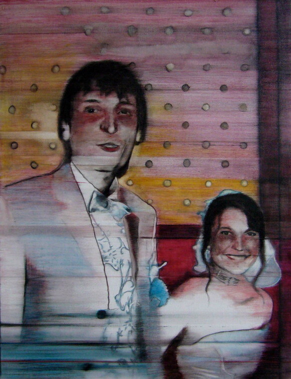 (T0674) Rémi et Béatrice (mariage), 2008, huile sur toile, 92 x 73 cm (18785 visites) (T0674) Rémi et Béatrice (mariage), 2008, huile sur toile, 92 x 73 cm