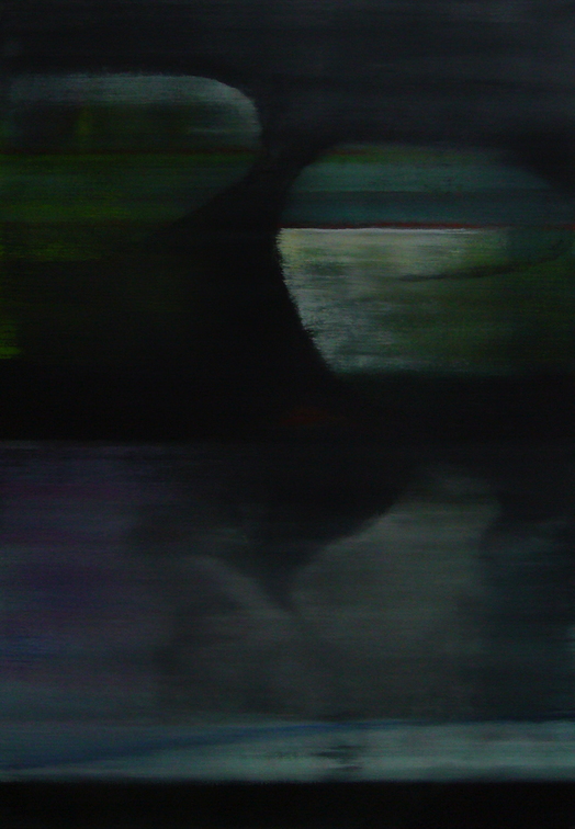 (T0686) Défilement, 2009, acrylique sur toile, 130 x 97 cm (25110 visites) (T0686) Défilement, 2009, acrylique sur toile, 130 x 97 cm