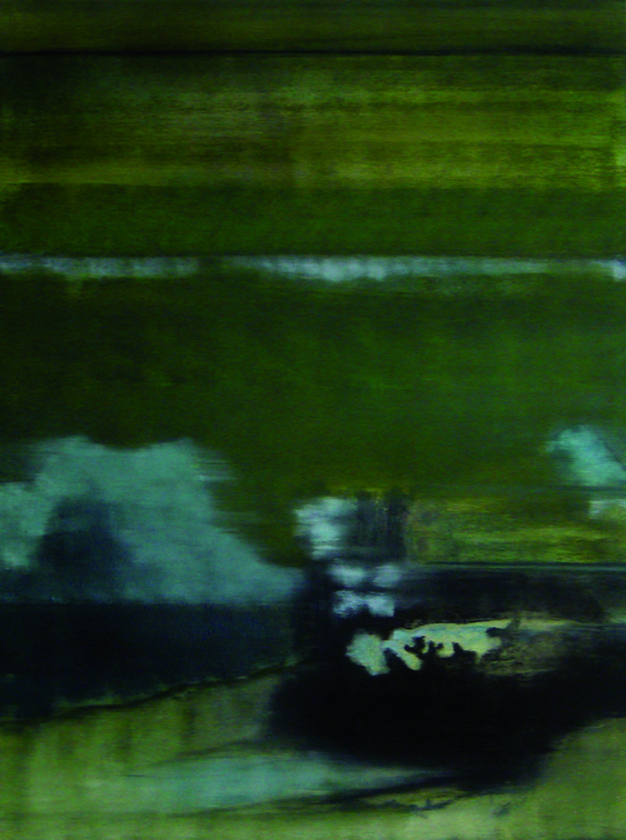 (T0694) L’arrangement d’Ophélie, 2009, acrylique sur toile, 130 x 97 cm, collection privée