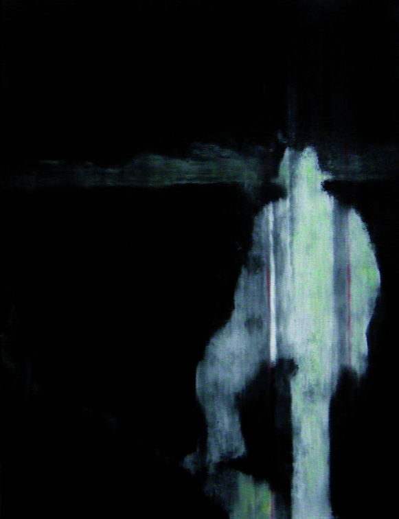 (T0696) Le promeneur, 2009, acrylique sur toile, 65 x 54 cm (18164 visites) (T0696) Le promeneur, 2009, acrylique sur toile, 65 x 54 cm